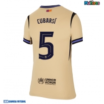 Camisa de Futebol Barcelona Pau Cubarsi #5 Equipamento Secundário Mulheres 2025-26 Manga Curta